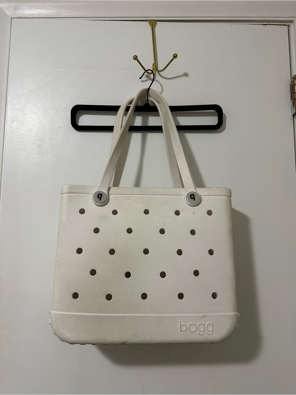 BOGG BAG White Perforated Tote with Dual Handles